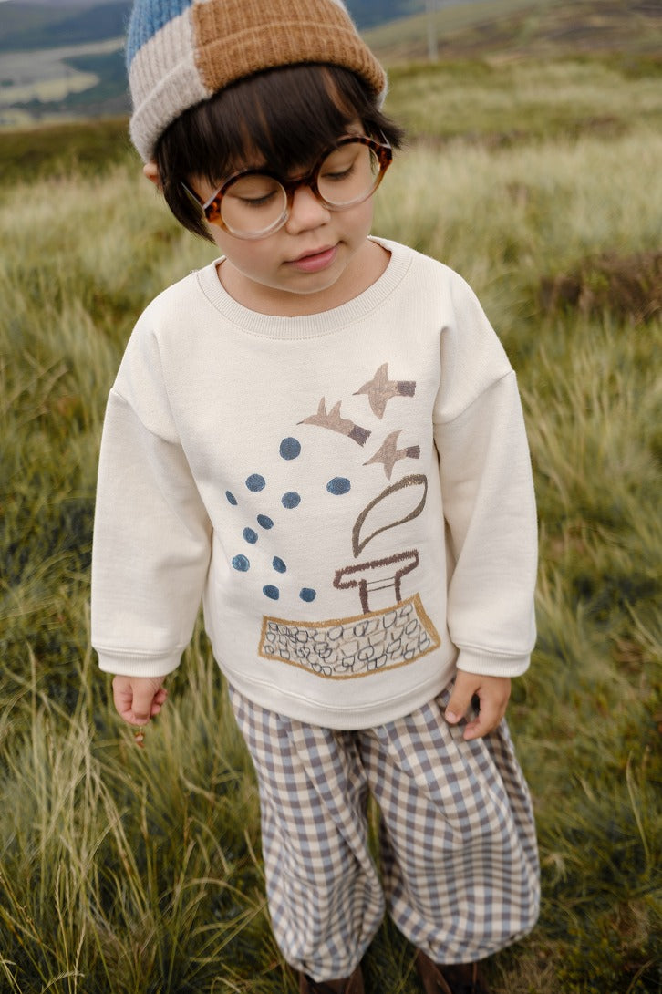 【organic zoo】Rooftop Gathering Sweatshirt Undyed スウェット 6-12M,1-2Y,2-3Y,3-4Y,4-5Y  | Coucoubebe/ククベベ
