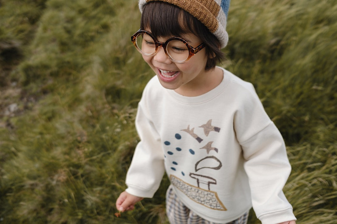 【organic zoo】Rooftop Gathering Sweatshirt Undyed スウェット 6-12M,1-2Y,2-3Y,3-4Y,4-5Y  | Coucoubebe/ククベベ