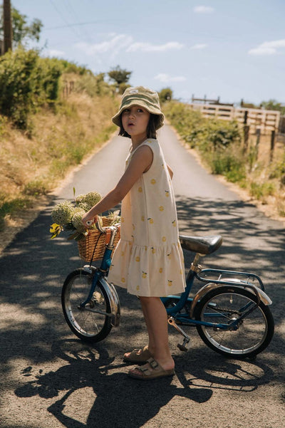 STUDIO BOHEME】DRESS PLAYA SAND/LEMON ワンピース 18m,24m,36m,4y,6y