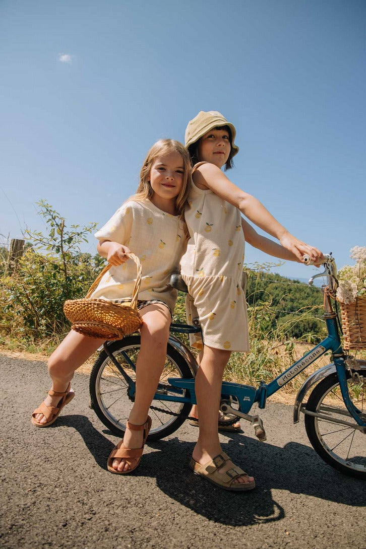 STUDIO BOHEME】【40%OFF】DRESS PLAYA SAND/LEMON ワンピース 18m,24m