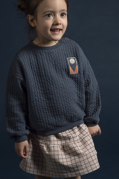 【babyclic】Sweatshirts Quilted Night blue スウェット 18m,24m,4y（Sub Image-4） | Coucoubebe/ククベベ