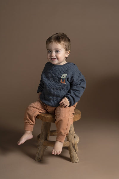 【babyclic】Sweatshirts Quilted Night blue スウェット 18m,24m,4y（Sub Image-3） | Coucoubebe/ククベベ