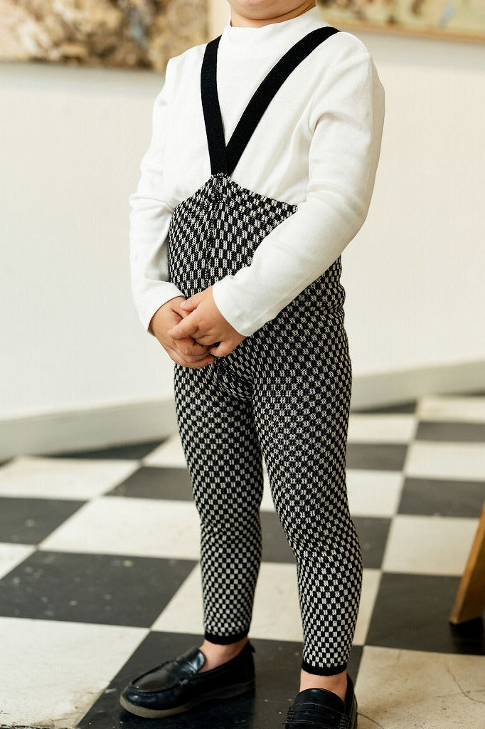 【SILLY Silas】【一部予約販売】Footless Collection Black×White Checked レギンス 6-12m,1-2y,2-3y,3-4y  | Coucoubebe/ククベベ