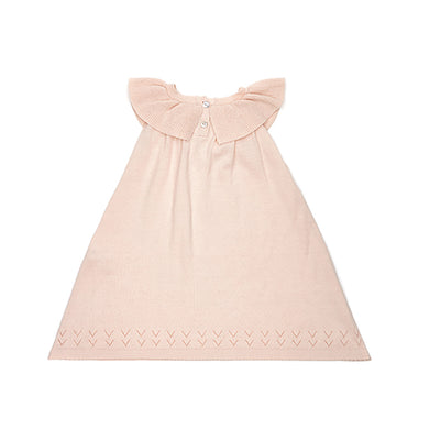 【AS WE GROW】【30%OFF】ELISE DRESS peal Rose　フリルニットワンピース　18-36m,3-5y,6-8Y（Sub Image-2） | Coucoubebe/ククベベ