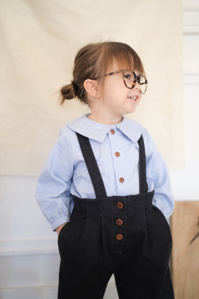 【1＋in the family】ELKE overall dark blue オーバーオール 18m,24m,36m（Sub Image-3） | Coucoubebe/ククベベ