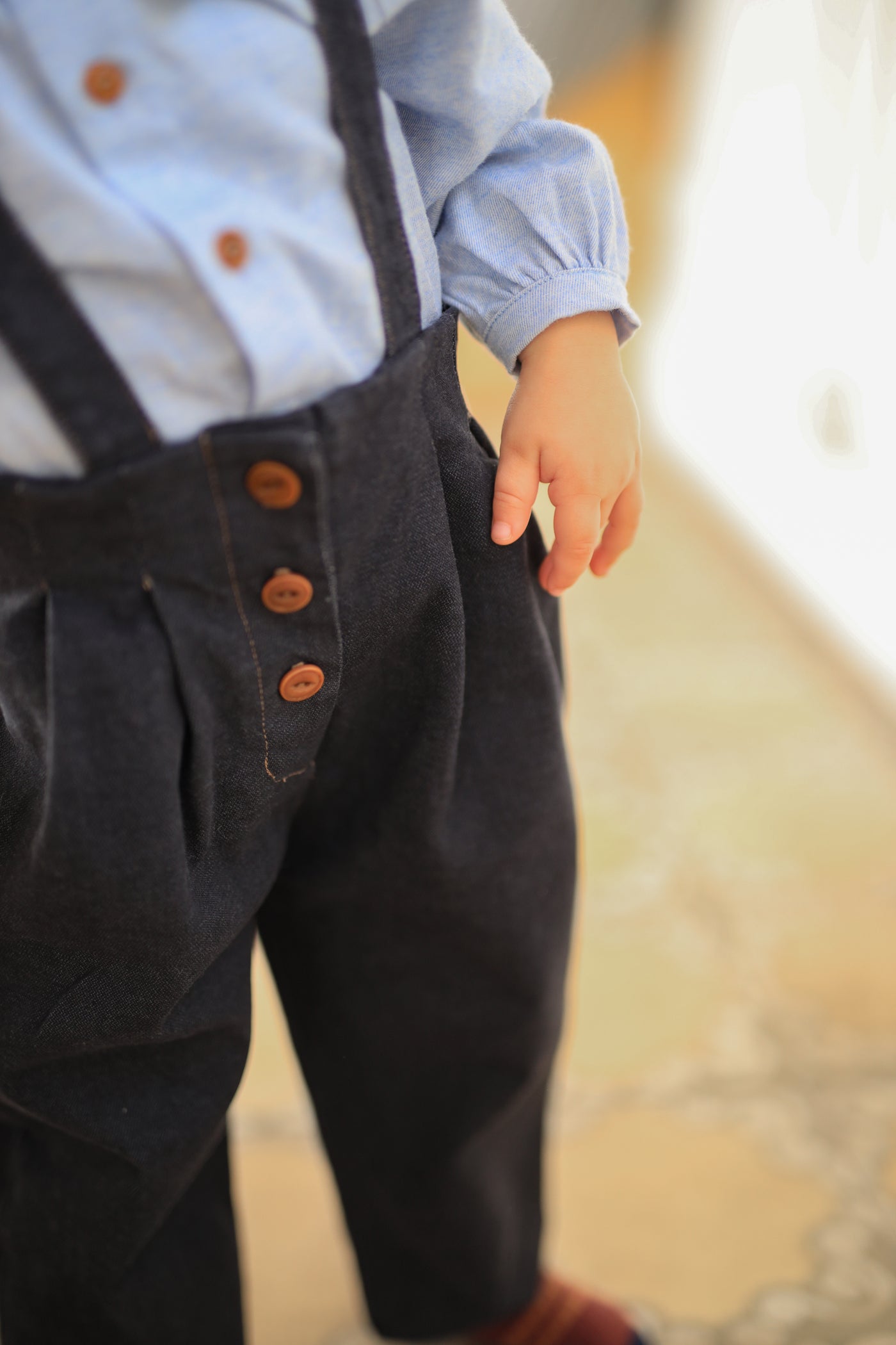 【1＋in the family】ELKE overall dark blue オーバーオール 18m,24m,36m  | Coucoubebe/ククベベ