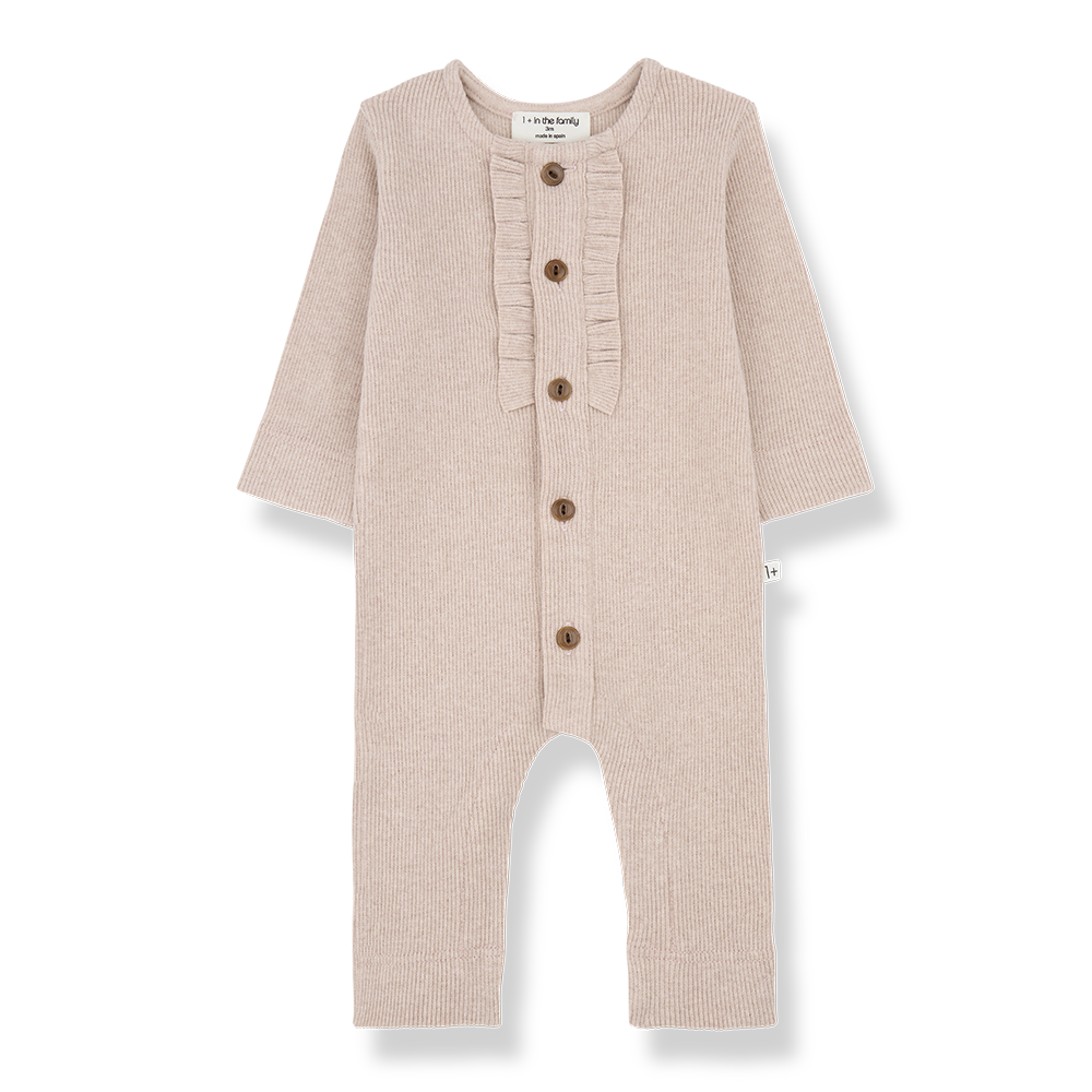 【1＋in the family】ELSA girly jumpsuit nude ロンパース 6m,9m,12m  | Coucoubebe/ククベベ