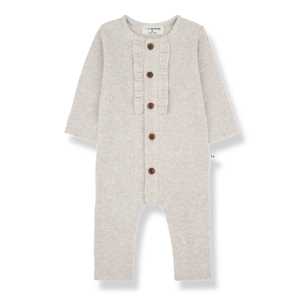【1＋in the family】ELSA girly jumpsuit rice ロンパース 6m,9m,12m  | Coucoubebe/ククベベ