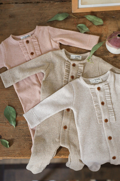 【1＋in the family】ELSA girly jumpsuit rice ロンパース 6m,9m,12m（Sub Image-2） | Coucoubebe/ククベベ