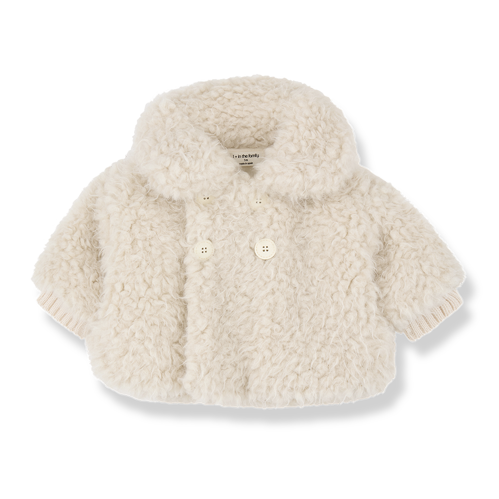 【1＋in the family】EMILIA coat ecru コート 12ｍ,18m,24m  | Coucoubebe/ククベベ
