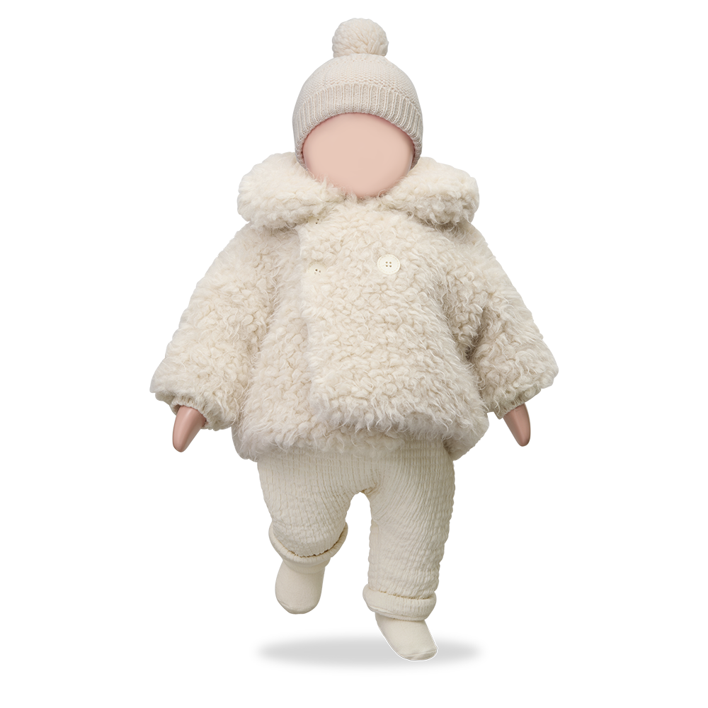【1＋in the family】EMILIA coat ecru コート 12ｍ,18m,24m  | Coucoubebe/ククベベ