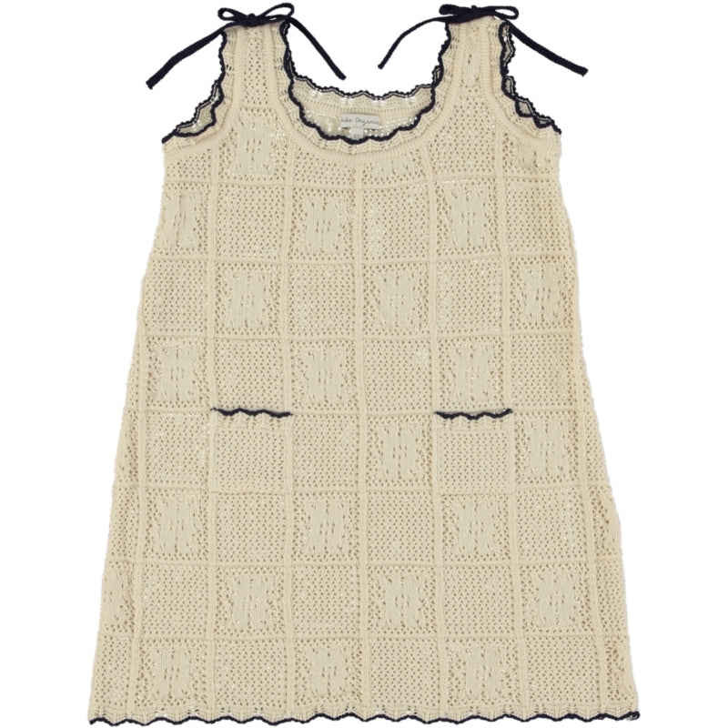 Bebe Organic】【30%OFF】Elina Dress Natural Lace Kit ワンピース 2Y