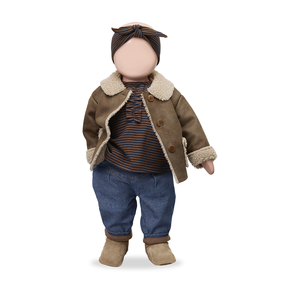 【1＋in the family】FILIPPA collar jacket brown ジャケット 18m,24m,36m,48m  | Coucoubebe/ククベベ