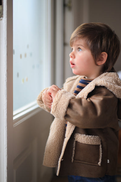 【1＋in the family】FILIPPA collar jacket brown ジャケット 18m,24m,36m,48m（Sub Image-3） | Coucoubebe/ククベベ