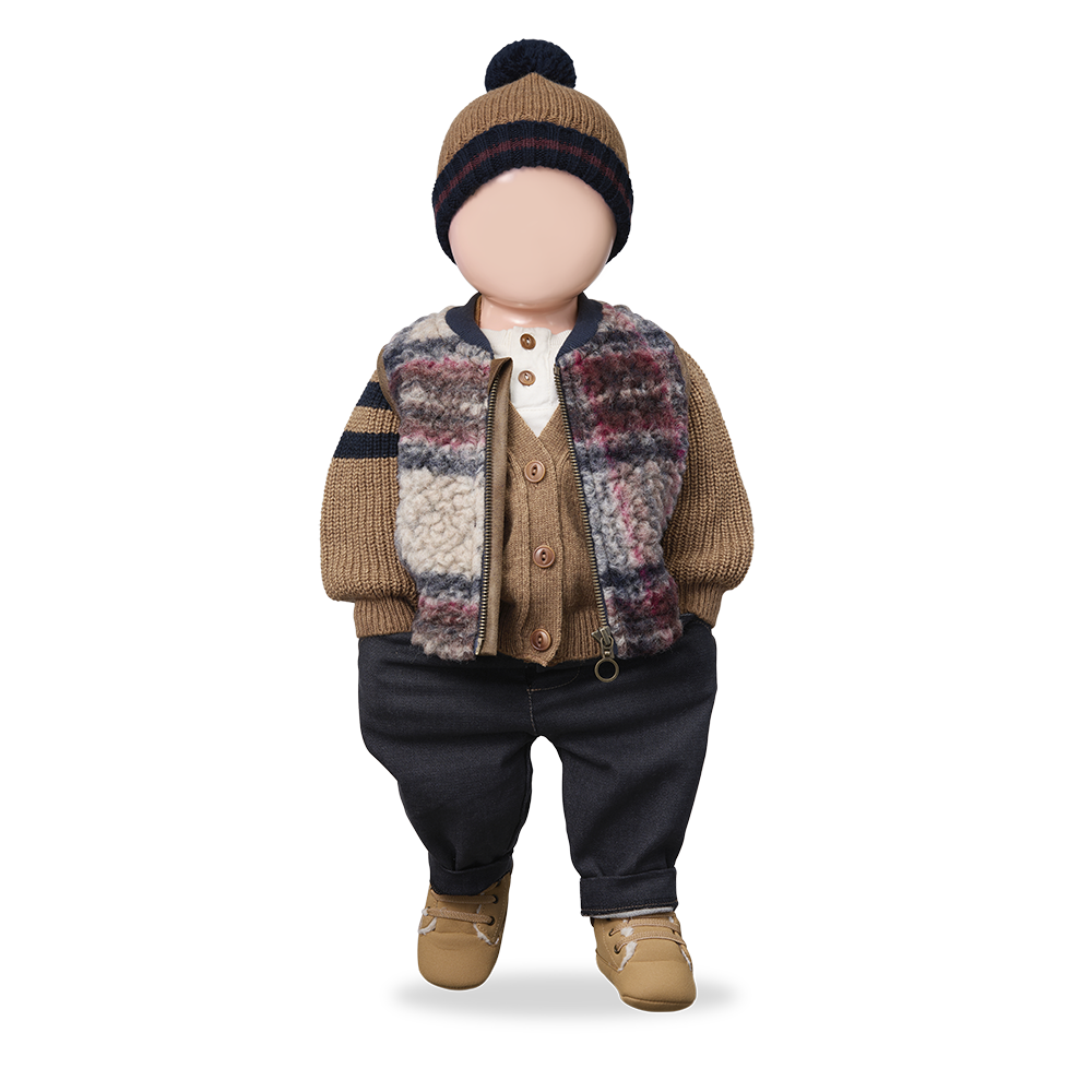 【1＋in the family】FINN vest dark-blue ベスト 12m,18m,24m,36m  | Coucoubebe/ククベベ