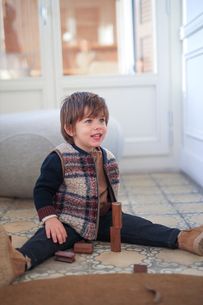 【1＋in the family】FINN vest dark-blue ベスト 12m,18m,24m,36m（Sub Image-4） | Coucoubebe/ククベベ