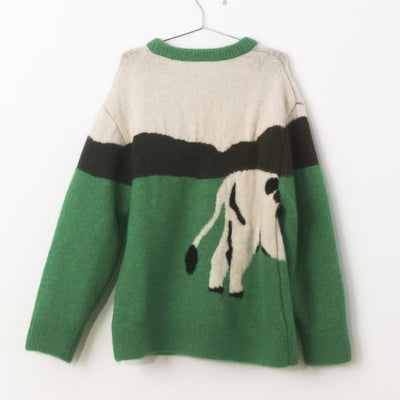 【FISH&KIDS】COW KNIT GREEN ニット 2-3y,4-5y（Sub Image-2） | Coucoubebe/ククベベ