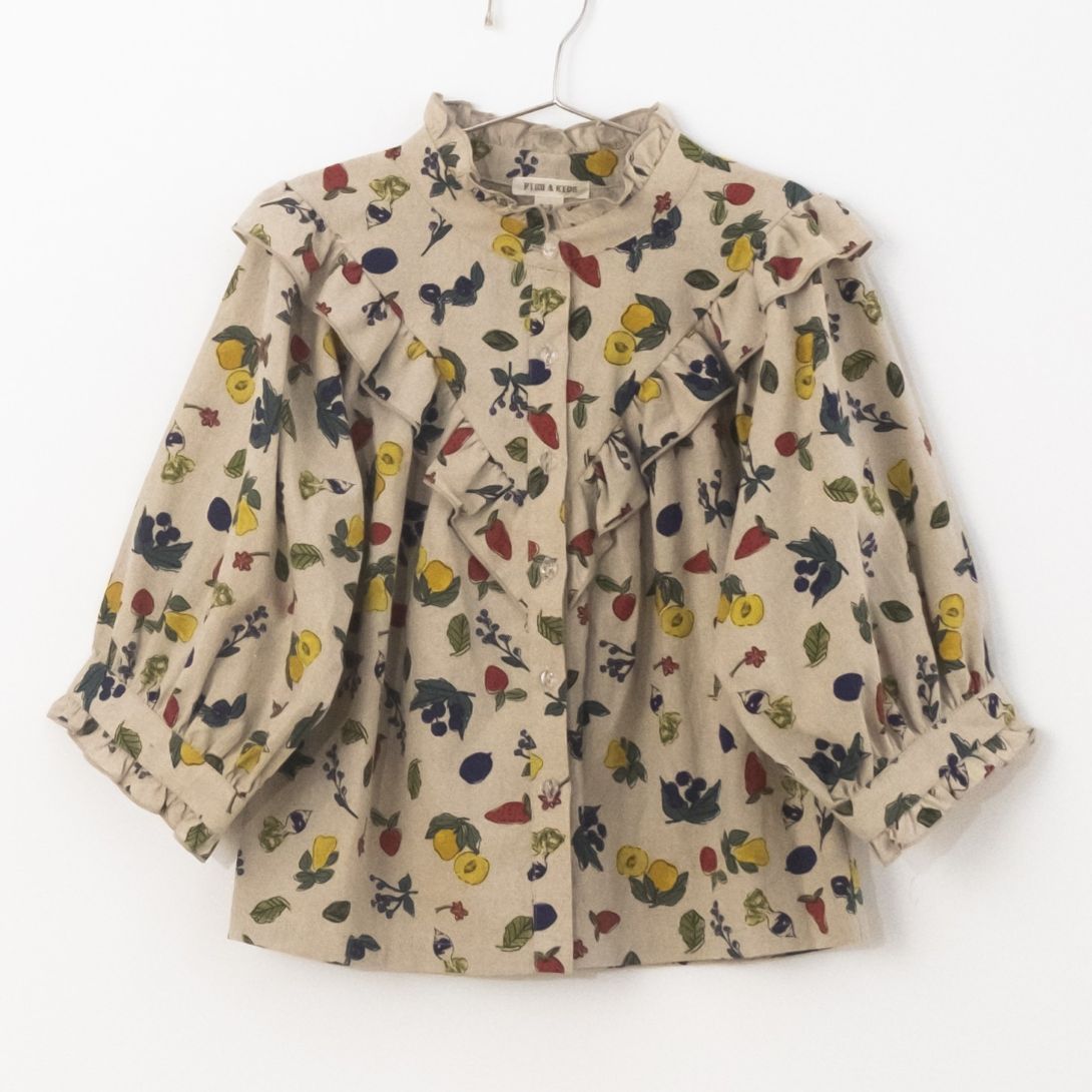 【FISH&KIDS】FARM BLOUSE BEIGE ブラウス 2-3y,4-5y  | Coucoubebe/ククベベ