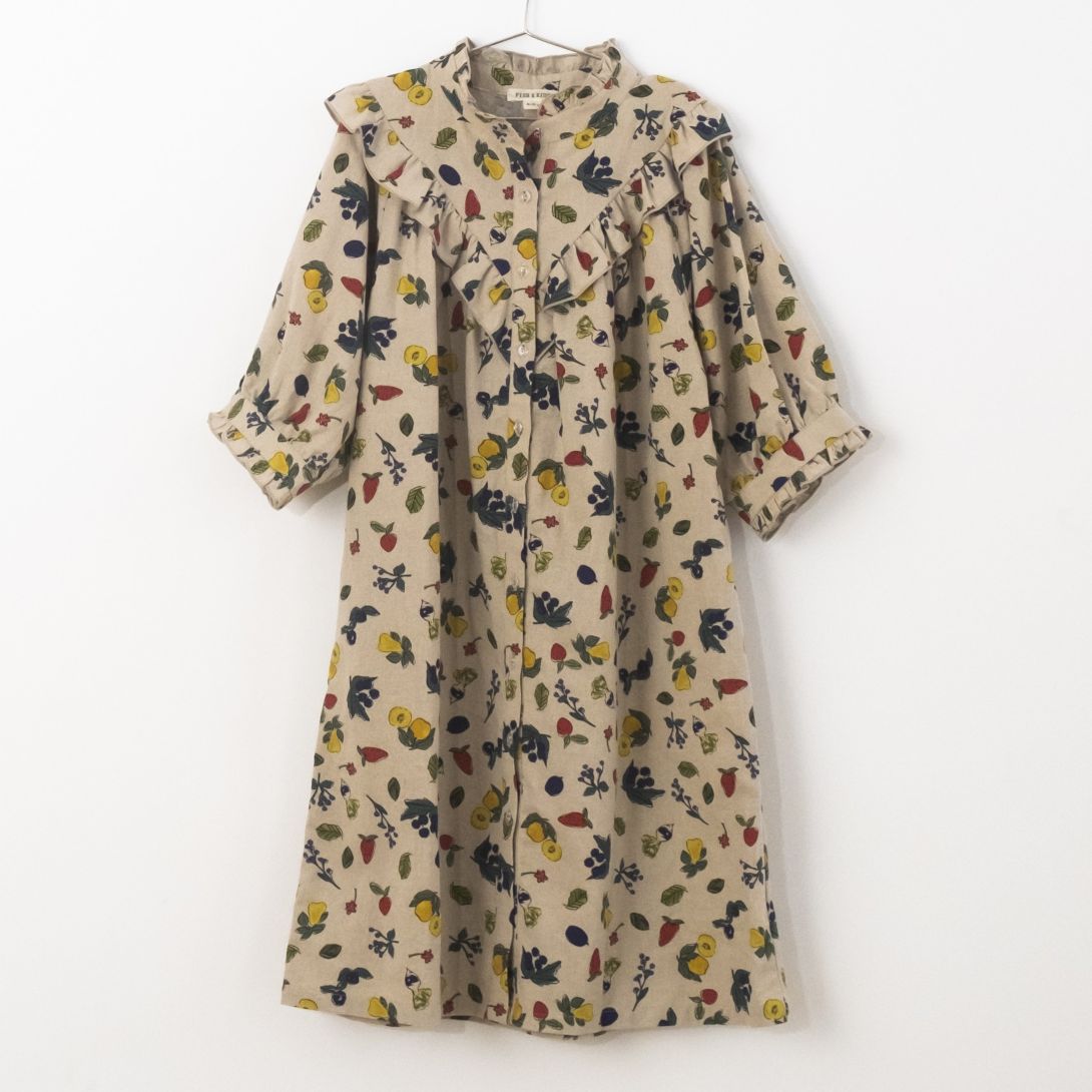 【FISH&KIDS】FARM DRESS BEIGE ワンピース 2-3y,4-5y  | Coucoubebe/ククベベ
