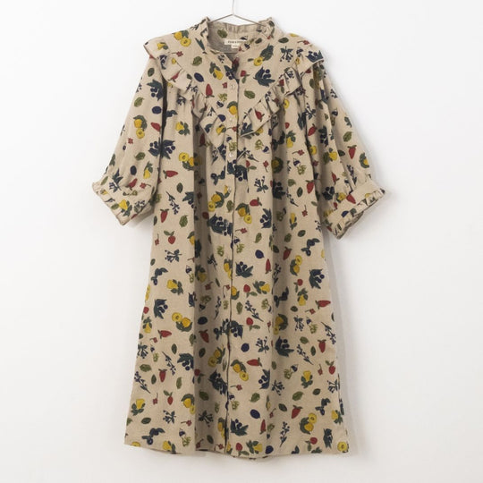 FISH&KIDS】【40%OFF】FARM DRESS BEIGE ワンピース 2-3y,4-5y
