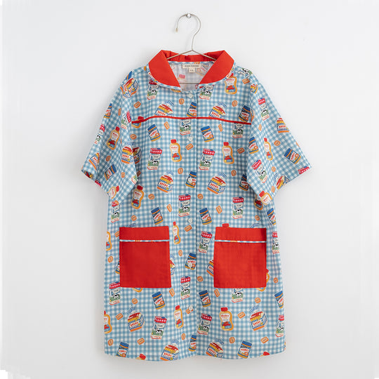 FISH&KIDS】BREAKFAST DRESS BLUE ワンピース 2-3y,4-5y | Coucoubebe