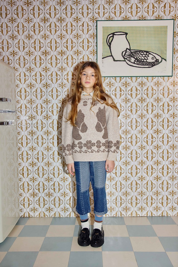 【FISH&KIDS】DENIM PATCHWORK PANTS DENIM パンツ 2-3y,4-5y  | Coucoubebe/ククベベ