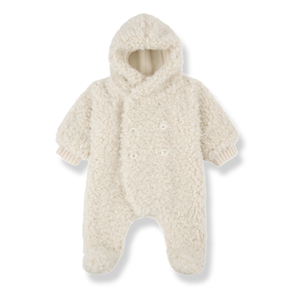 1＋in the family】【40%OFF】FLORIANE polar suit ecru ロンパース 9m 