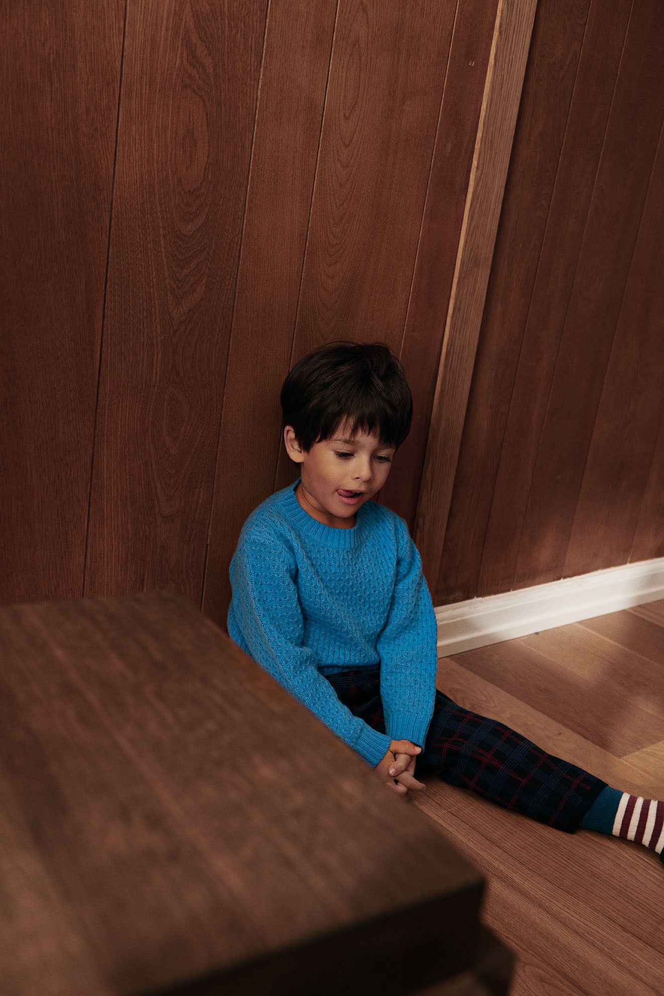 【FUB】【40%OFF】CLASSIC STRIPED SOCKS pond blue/clay 靴下 19-21,22-24,25-28  | Coucoubebe/ククベベ