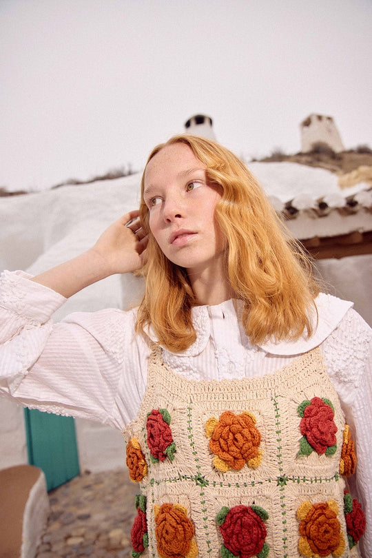 FISH&KIDS】CROCHET FLOWERS PATCHWORK DRESS MULTICOLOR ワンピース 2