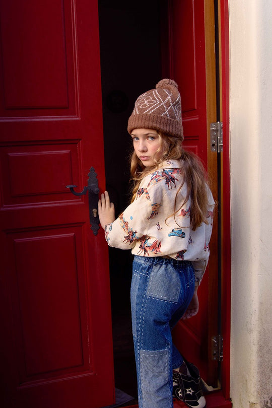 FISH & KIDS パッチワークパンツ　2-3y FISH&KIDS】【30%OFF】DENIM PATCHWORK PANTS DENIM パンツ 2-3y,4-5y