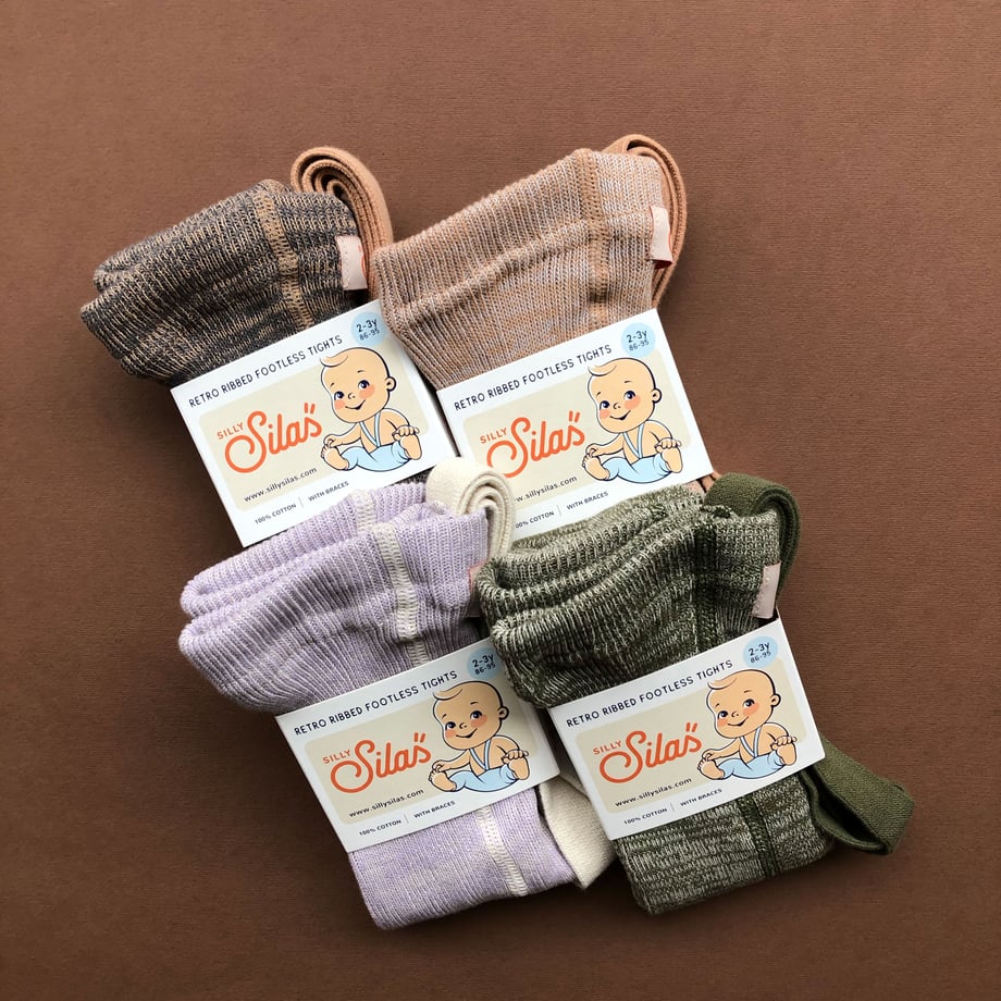 【SILLY Silas】Footless Collection Charcoaly Brown レギンス 6-12m  | Coucoubebe/ククベベ