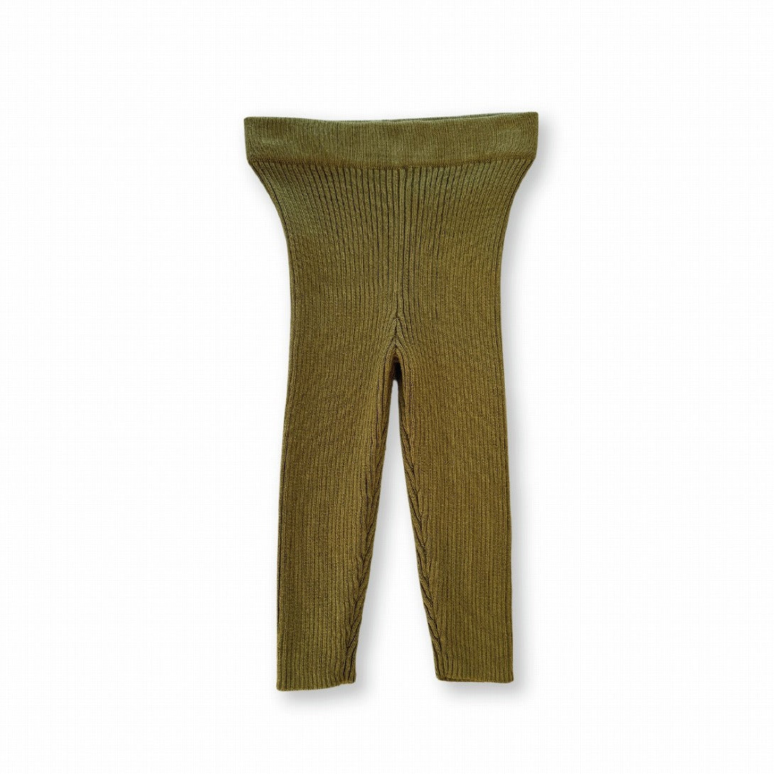 【GROWN】Organic Ribbed Essential Leggings Herb レギンス 6-12m,12-18m,18-24m,2-3y  | Coucoubebe/ククベベ