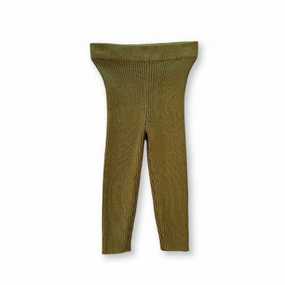 【GROWN】Organic Ribbed Essential Leggings Herb レギンス 6-12m,12-18m,18-24m,2-3y（Sub Image-1） | Coucoubebe/ククベベ