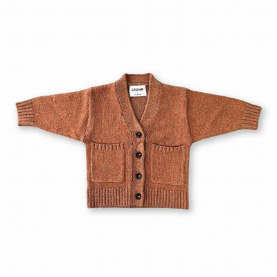 【GROWN】Fleck Yarn Pocket Cardigan Tawny カーディガン 12-18m,18-24m,2-3y（Sub Image-1） | Coucoubebe/ククベベ