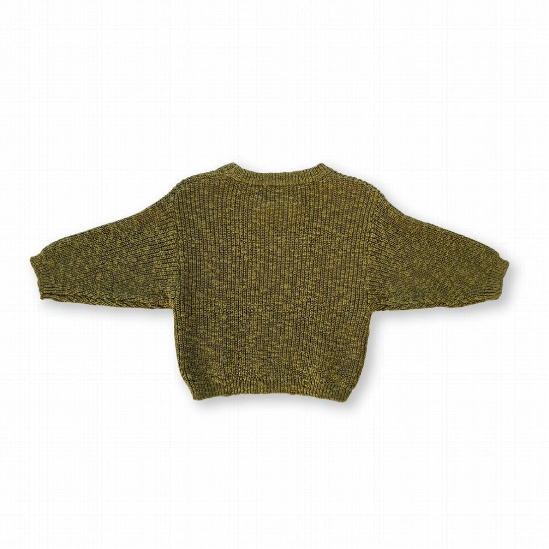 【GROWN】Chunky Rib Organic Pull Over Herb ニット 12-18m,18-24m,2-3y  | Coucoubebe/ククベベ