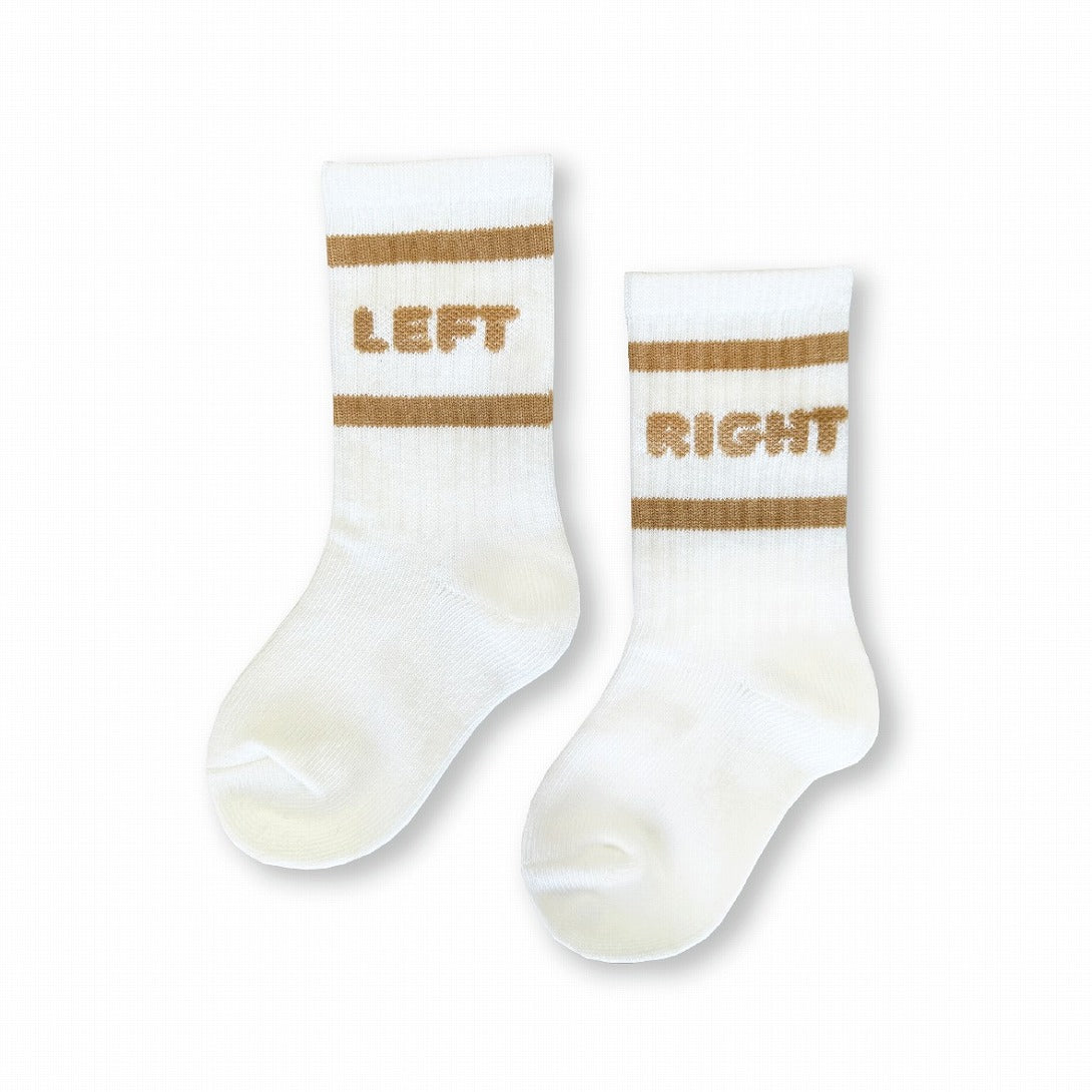 【GROWN】Left Right Socks Milk 靴下 1-2y,2-4y  | Coucoubebe/ククベベ