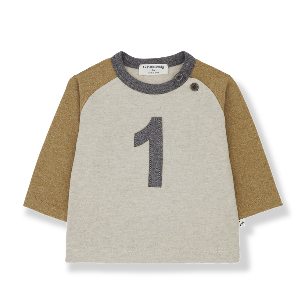 【1＋in the family】GENAR ochre 長袖Tシャツ 12m,18m,24m  | Coucoubebe/ククベベ