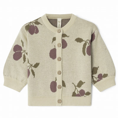 【garbo&friends】Prune Beige Knitted Cardigan Baby カーディガン 2-6m,6-12m,1-2y（Sub Image-1） | Coucoubebe/ククベベ