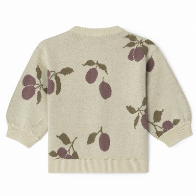 【garbo&friends】Prune Beige Knitted Cardigan Baby カーディガン 2-6m,6-12m,1-2y（Sub Image-2） | Coucoubebe/ククベベ