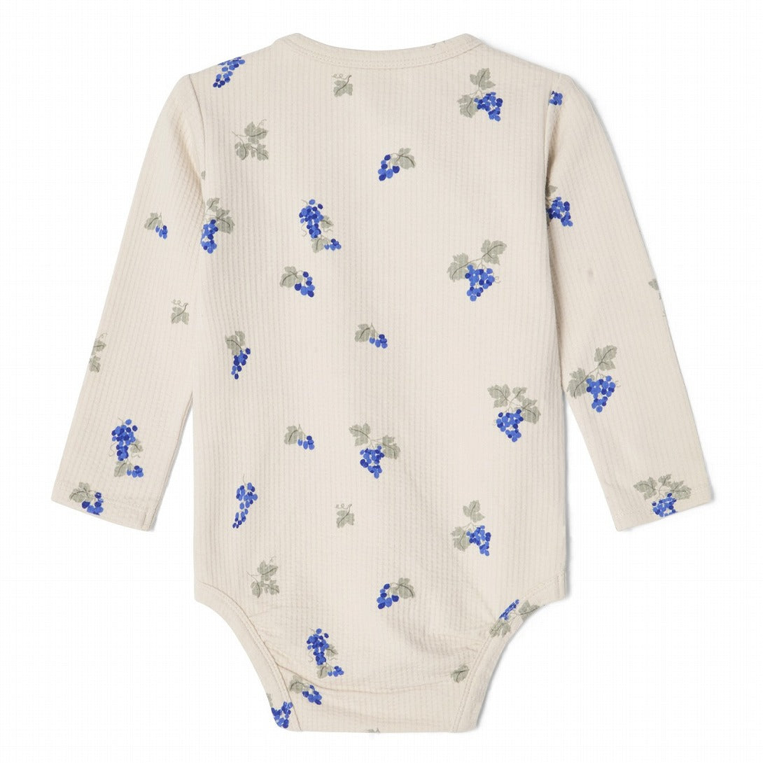 【garbo&friends】Grapes Ecru Structured Jersey LS Body ロンパース 2-6m,6-12m  | Coucoubebe/ククベベ