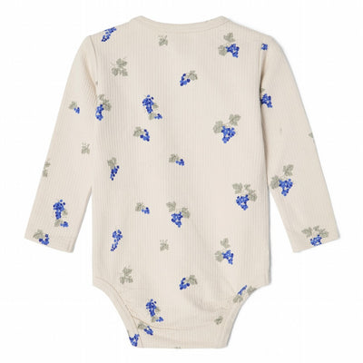 【garbo&friends】Grapes Ecru Structured Jersey LS Body ロンパース 2-6m,6-12m（Sub Image-2） | Coucoubebe/ククベベ