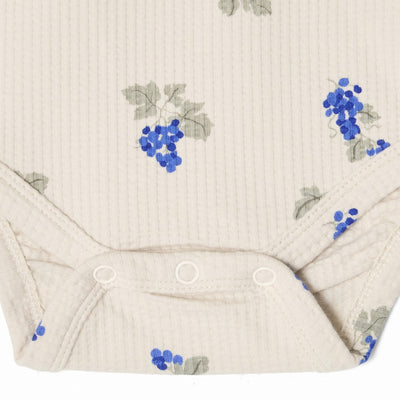 【garbo&friends】Grapes Ecru Structured Jersey LS Body ロンパース 2-6m,6-12m（Sub Image-3） | Coucoubebe/ククベベ