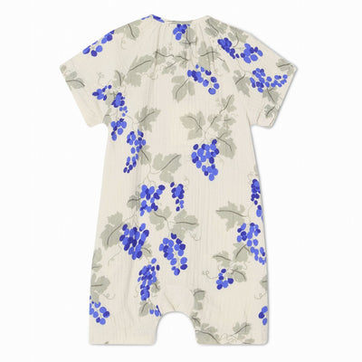 【garbo&friends】Grapes Blue Muslin Onesie ロンパース 2-6m,6-12m（Sub Image-2） | Coucoubebe/ククベベ