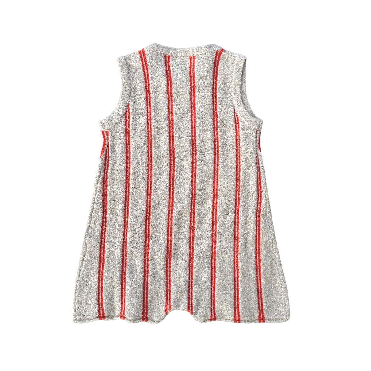 【GROWN】Knitted Terry Striped Romper Dune/Rosso ロンパース 6-12m,12-18m,18-24m  | Coucoubebe/ククベベ