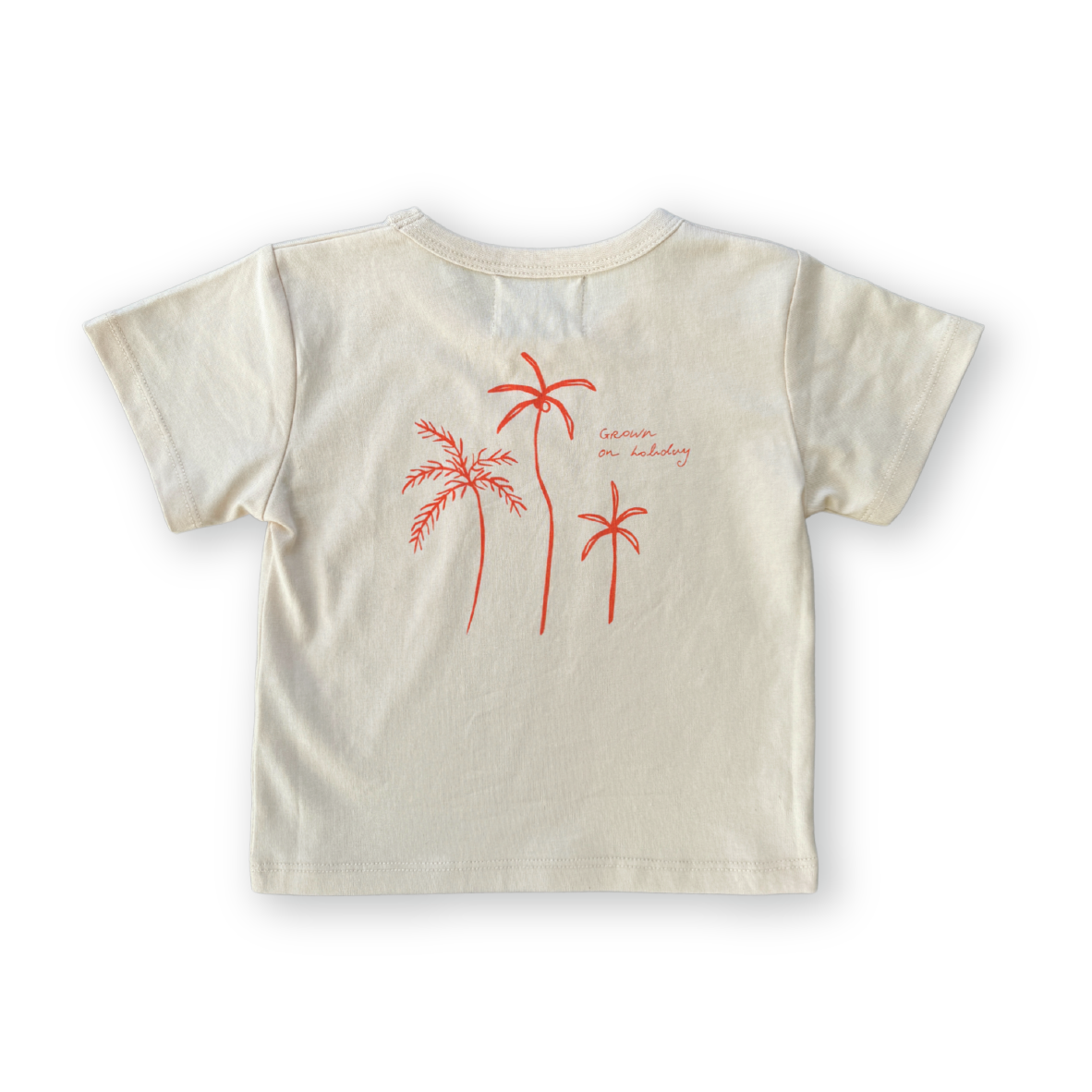 【GROWN】Organic Everyday Palm Tee Natural Tシャツ 12-18m,18-24m,2-3y,3-4y  | Coucoubebe/ククベベ