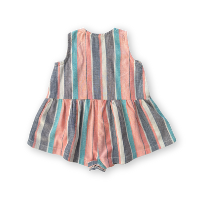 【GROWN】Summer Stripe Cotton Romper ロンパース 6-12m,12-18m,18-24m（Sub Image-2） | Coucoubebe/ククベベ