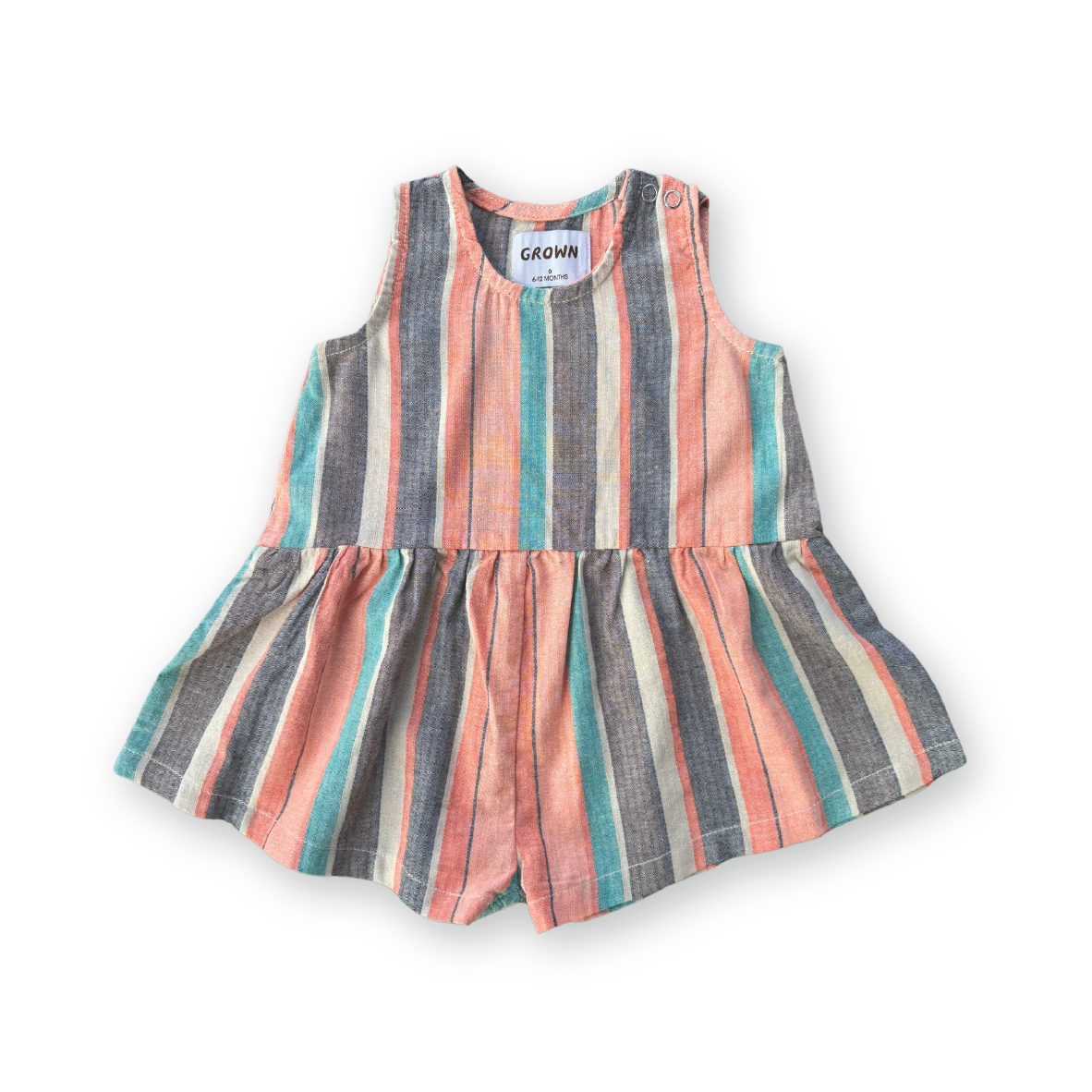 【GROWN】Summer Stripe Cotton Romper ロンパース 6-12m,12-18m,18-24m  | Coucoubebe/ククベベ