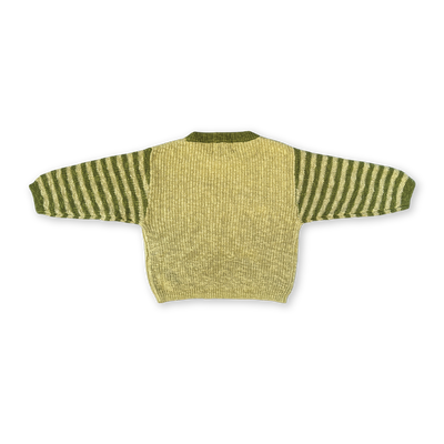 【GROWN】Candy Cane Christmas Jumper Olive ニット 12-18m,18-3y,3-6y（Sub Image-2） | Coucoubebe/ククベベ