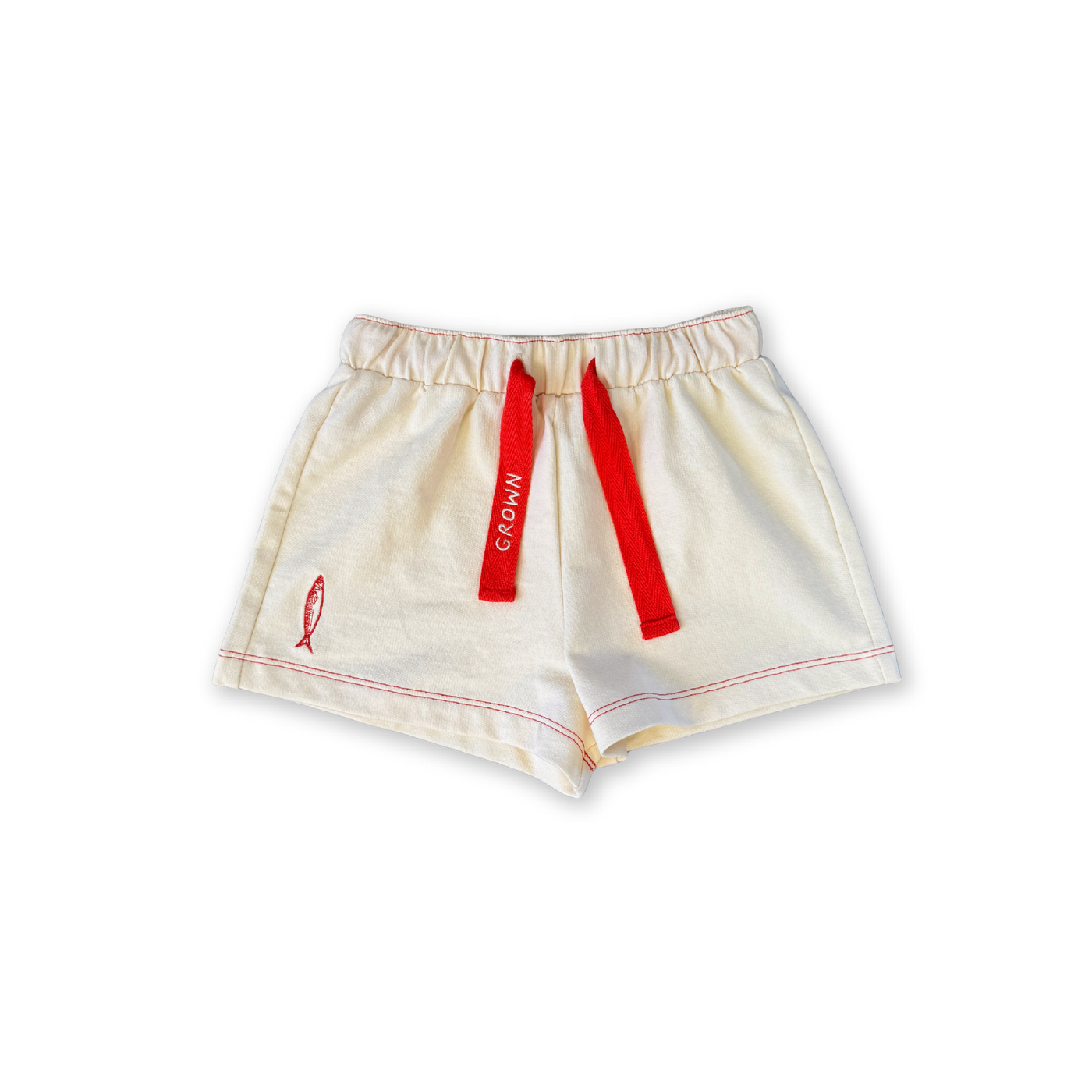 【GROWN】French Terry Sardine Short Milk ショーツ 12-18m,18-24m,2-3y,3-4y  | Coucoubebe/ククベベ