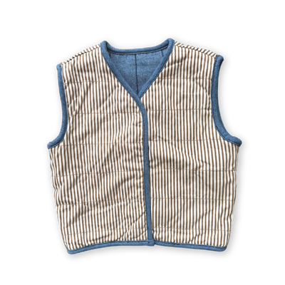 【GROWN】Quilted Reversible Vest Denim&Paint ベスト 12-18m,18-24m,2-3y,3-4y（Sub Image-3） | Coucoubebe/ククベベ